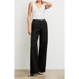 MM Lafleur The Milo Wide Leg Trouser Jeans Black 8